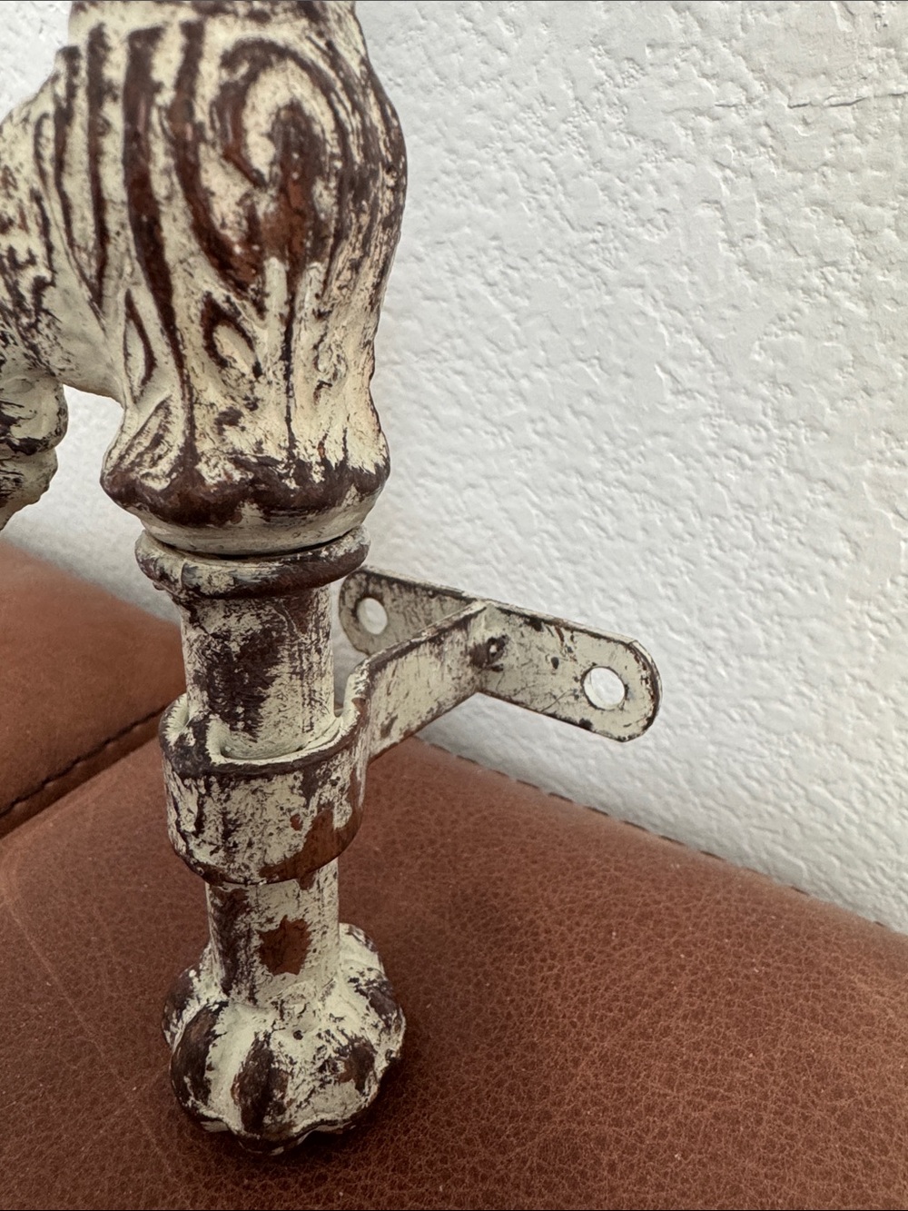 French Country Branch Cast Iron Swivel Wall Hook Tree - Picture 4 of 6